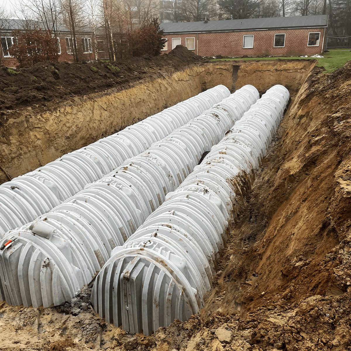 Novaskolen nedsiver med Faskinetunneller