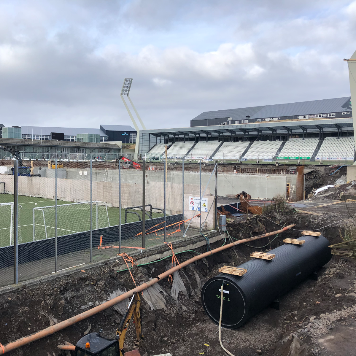800 personers spildevandsanlæg til Færøerne Stadion